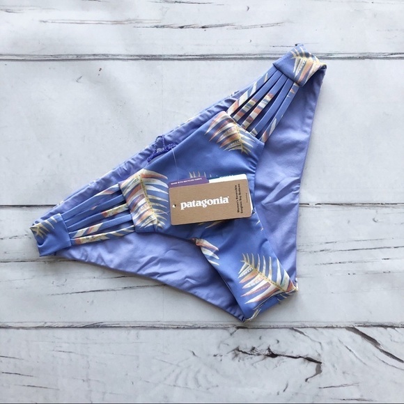 Patagonia Seaglass Bay reversible swim bikini bottom palms of spring NEW - Picture 6 of 8